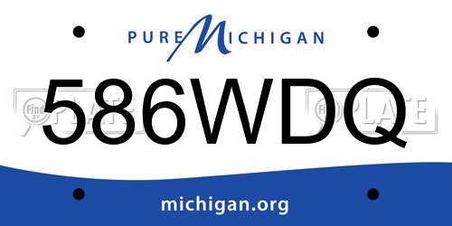 586WDQ Michigan License Plate