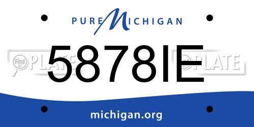 5878IE Michigan License Plate