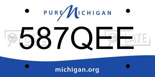 587QEE Michigan License Plate