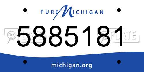 5885181 Michigan License Plate