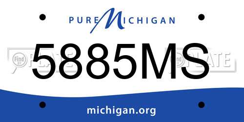5885MS Michigan License Plate