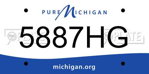 5887HG Michigan License Plate