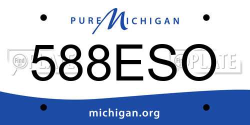 588ESO Michigan License Plate