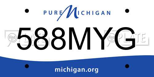 588MYG Michigan License Plate