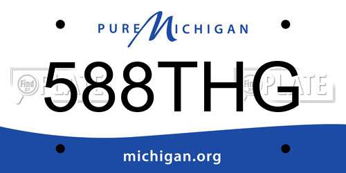 588THG Michigan License Plate