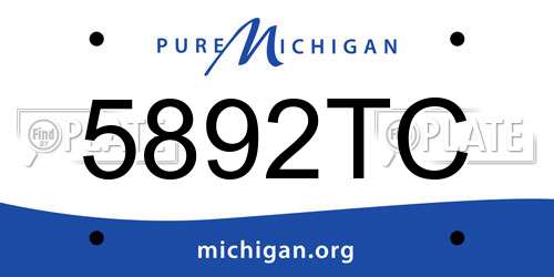 5892TC Michigan License Plate