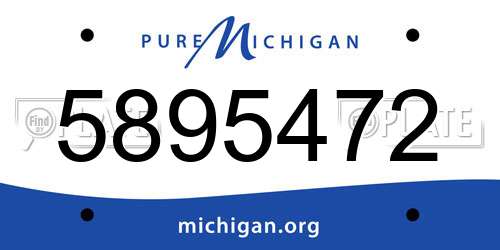 5895472 Michigan License Plate