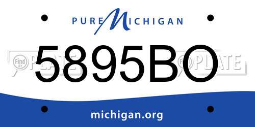 5895BO Michigan License Plate