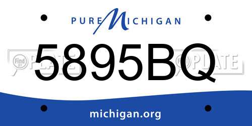 5895BQ Michigan License Plate