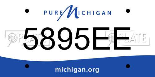 5895EE Michigan License Plate