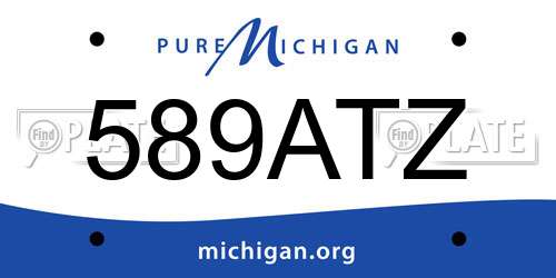 589ATZ Michigan License Plate