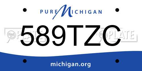 589TZC Michigan License Plate