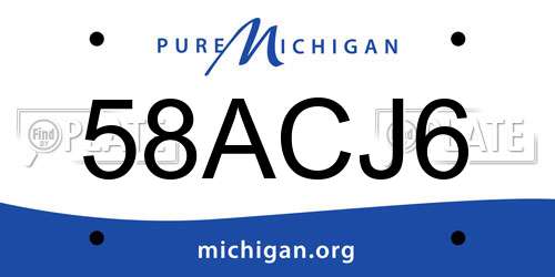 58ACJ6 Michigan License Plate