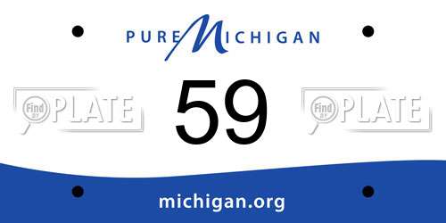 59 Michigan License Plate