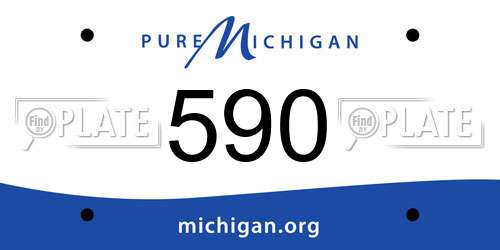 590 Michigan License Plate
