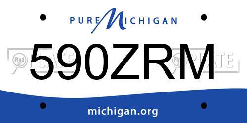 590ZRM Michigan License Plate