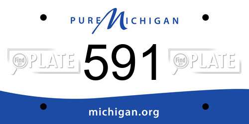 591 Michigan License Plate