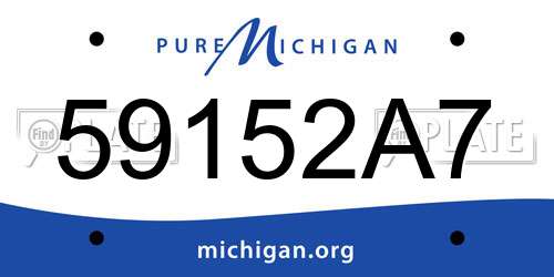 59152A7 Michigan License Plate