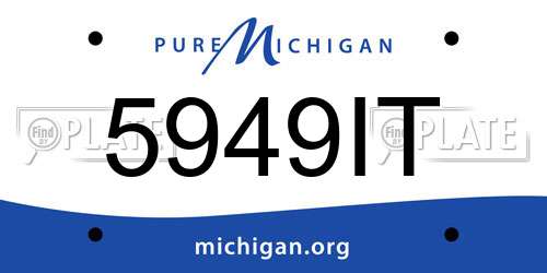 5949IT Michigan License Plate