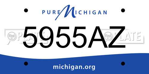 5955AZ Michigan License Plate