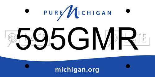 595GMR Michigan License Plate