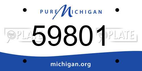 59801 Michigan License Plate