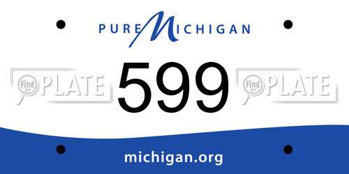 599 Michigan License Plate
