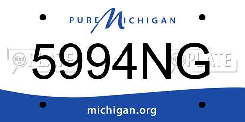 5994NG Michigan License Plate