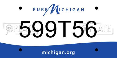 599T56 Michigan License Plate