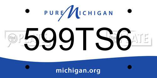599TS6 Michigan License Plate