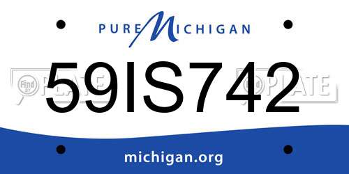 59IS742 Michigan License Plate