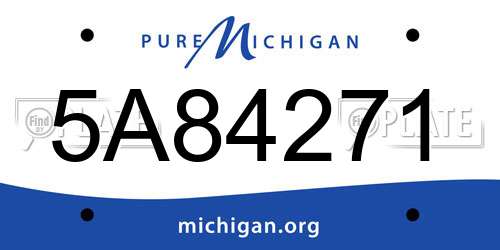 5A84271 Michigan License Plate