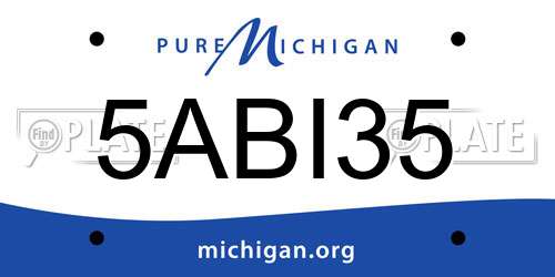 5ABI35 Michigan License Plate
