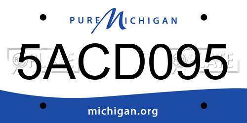 5ACD095 Michigan License Plate