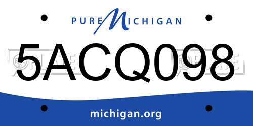 5ACQ098 Michigan License Plate