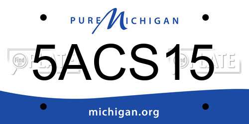 5ACS15 Michigan License Plate