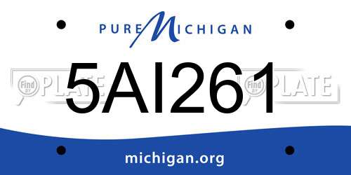 5AI261 Michigan License Plate