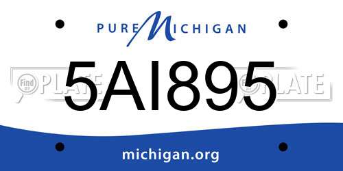 5AI895 Michigan License Plate