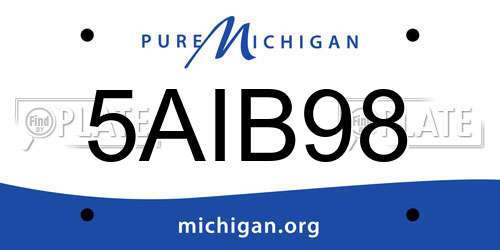 5AIB98 Michigan License Plate