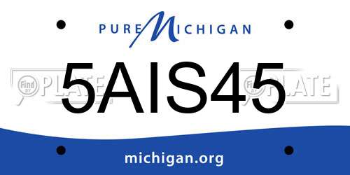 5AIS45 Michigan License Plate
