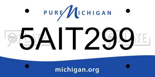 5AIT299 Michigan License Plate