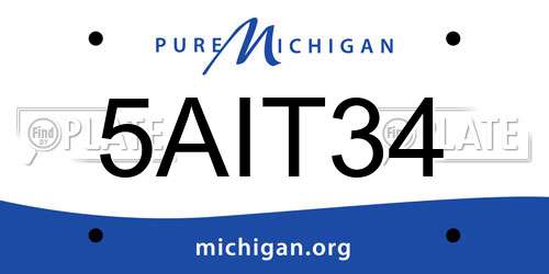 5AIT34 Michigan License Plate
