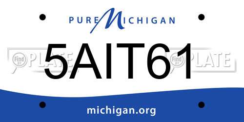 5AIT61 Michigan License Plate