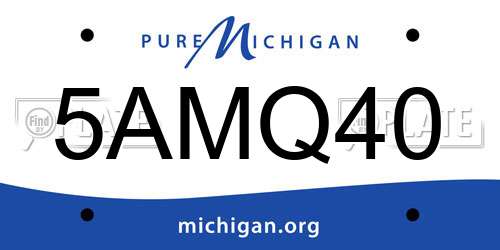 5AMQ40 Michigan License Plate