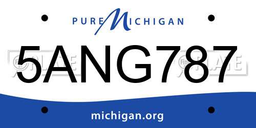 5ANG787 Michigan License Plate