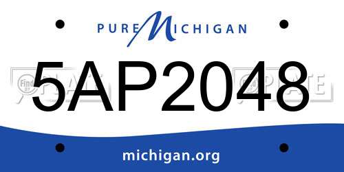 5AP2048 Michigan License Plate