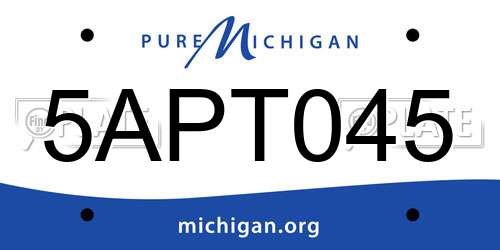 5APT045 Michigan License Plate