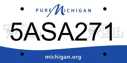 5ASA271 Michigan License Plate