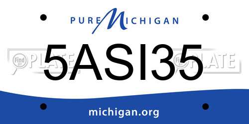 5ASI35 Michigan License Plate