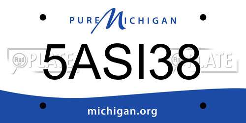 5ASI38 Michigan License Plate